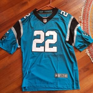 Carolina Panthers McCaffrey 22 Jersey Nike Mens Large L Blue